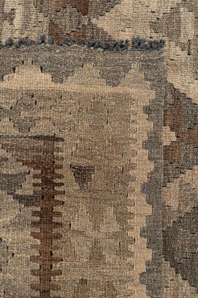 5' 3 x 8' 1 Hand Woven Kilim Maymana Wool Rug