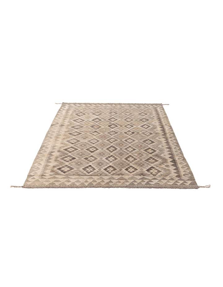 5' 3 x 8' Hand Woven Kilim Maymana Wool Rug