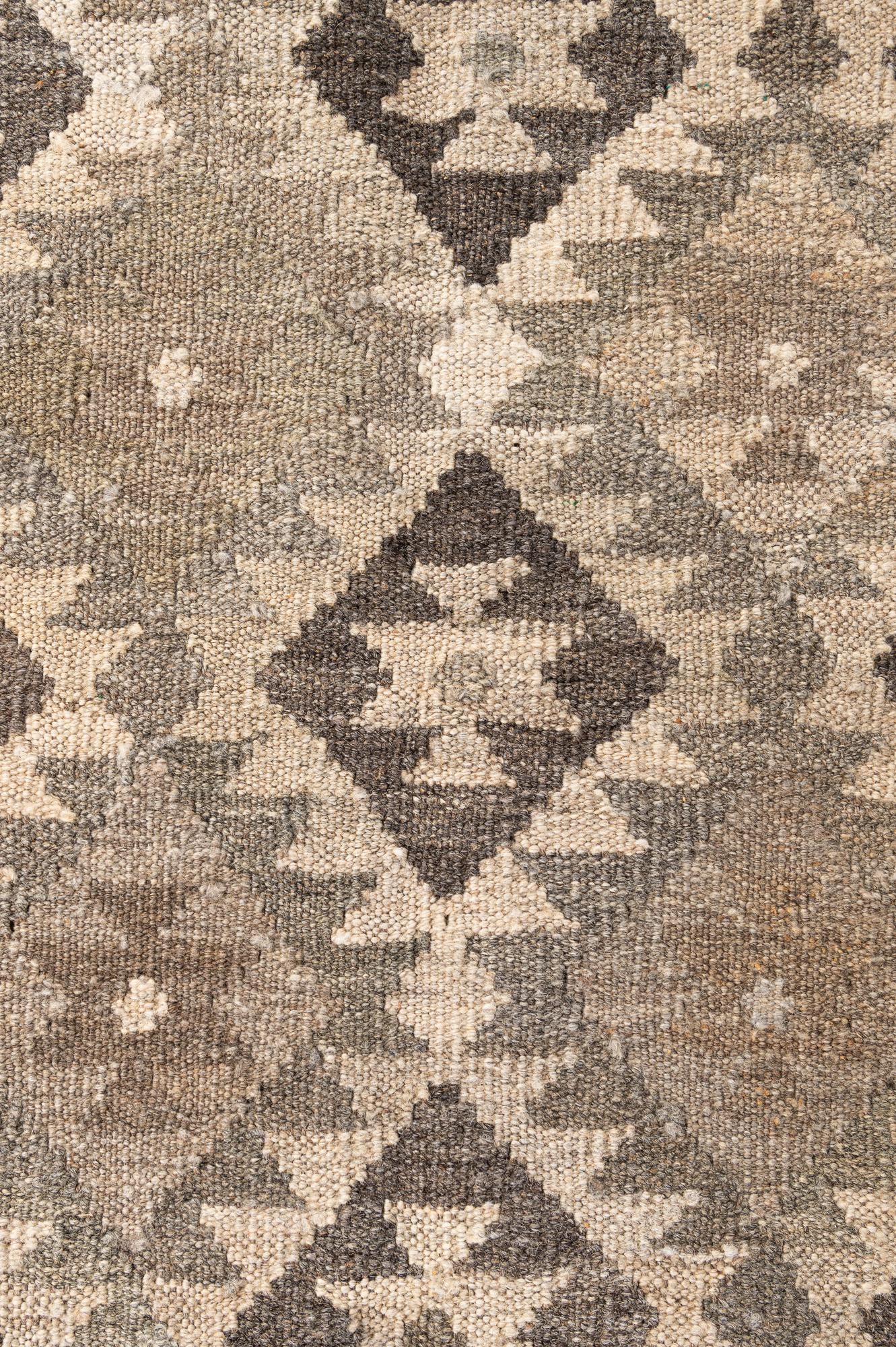 5' 3 x 8' Hand Woven Kilim Maymana Wool Rug