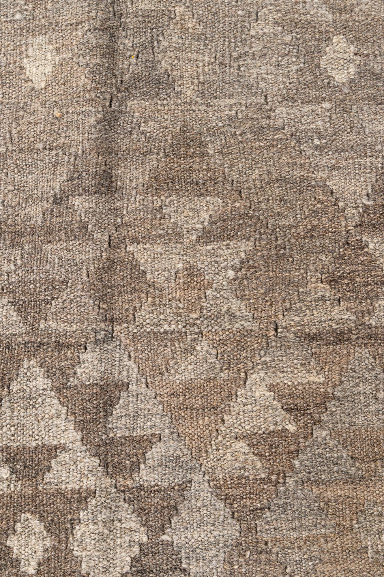 5' 4 x 8' Hand Woven Kilim Maymana Wool Rug