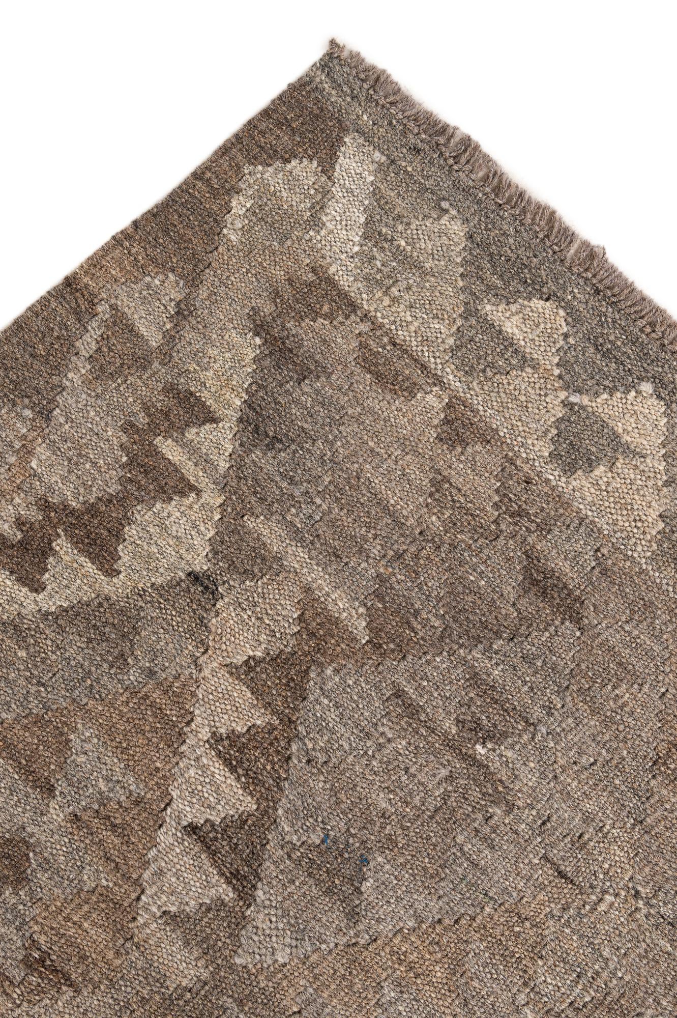 5' 4 x 8' Hand Woven Kilim Maymana Wool Rug