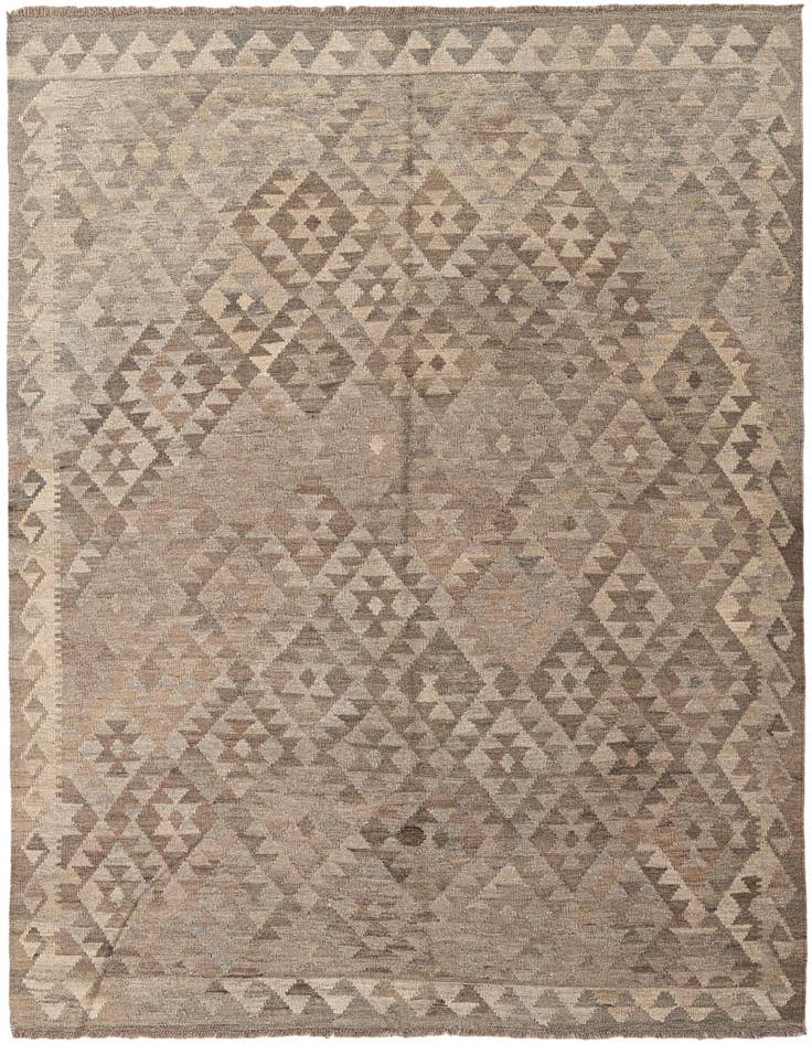 Detail image of 5' 4 x 8' Hand Woven Kilim Maymana Wool Rug