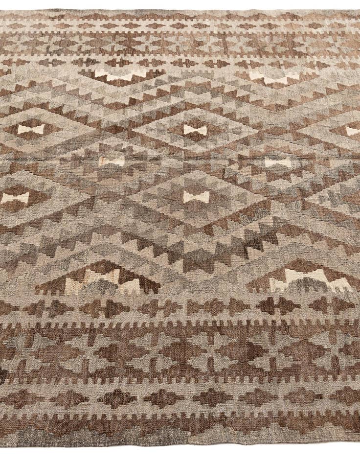 Detail image of 5' 4 x 8'  Hand Woven Kilim Maymana Wool Rug