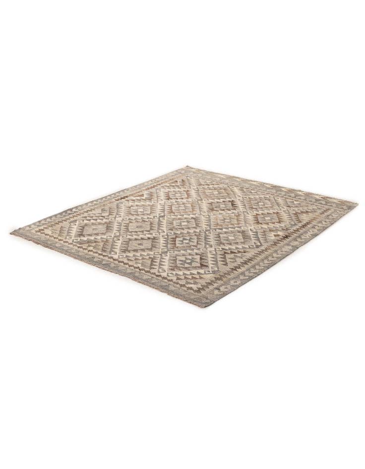 Detail image of 5' 7 x 6' 10  Hand Woven Kilim Maymana Wool Rug