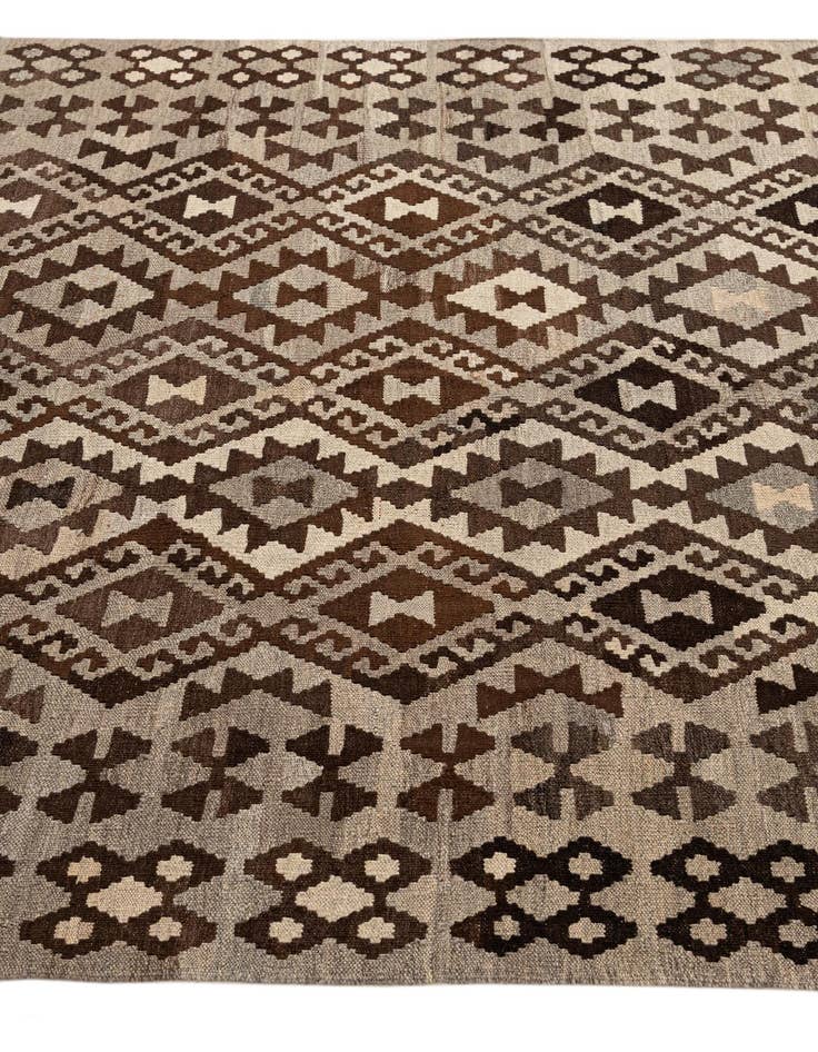 Detail image of 5' 5 x 6' 6 Hand Woven Kilim Maymana Wool Rug