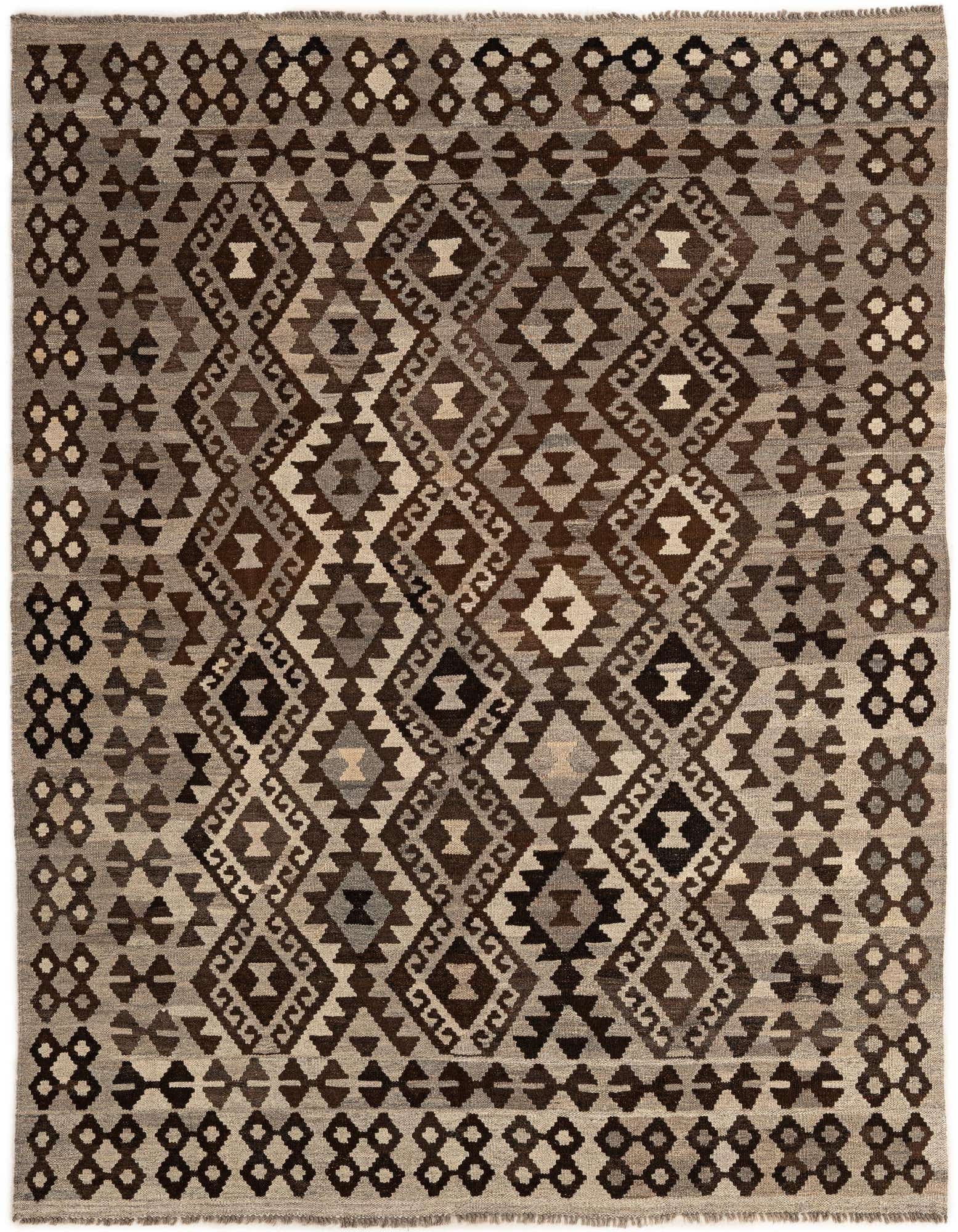5' 5 x 6' 6 Hand Woven Kilim Maymana Wool Rug