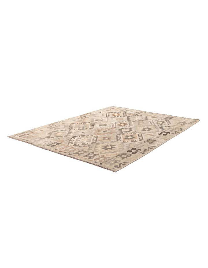 5' 8 x 7' 8 Hand Woven Kilim Maymana Wool Rug