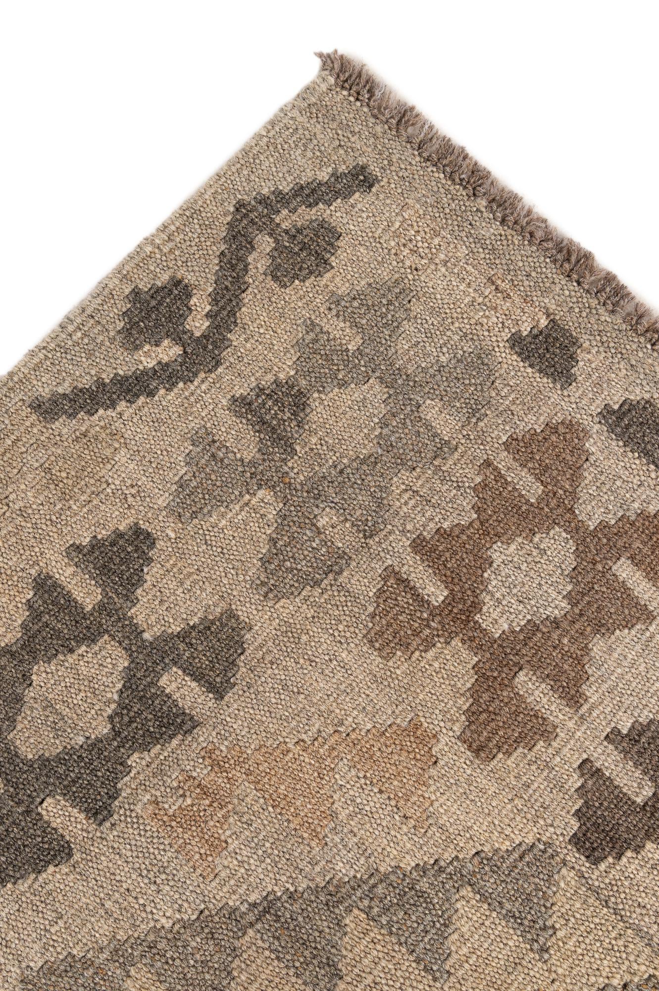 5' 8 x 7' 8 Hand Woven Kilim Maymana Wool Rug