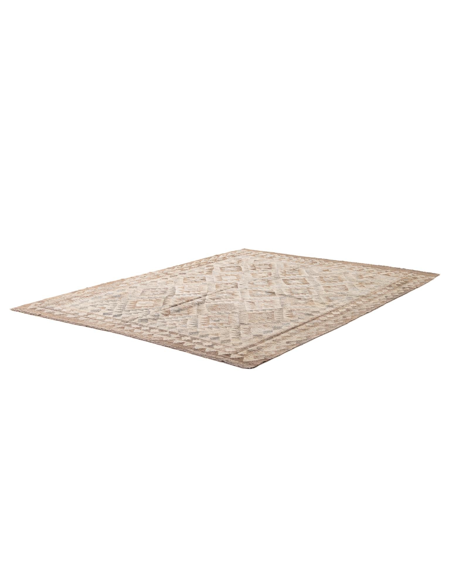 5' 7 x 7' 8 Hand Woven Kilim Maymana Wool Rug