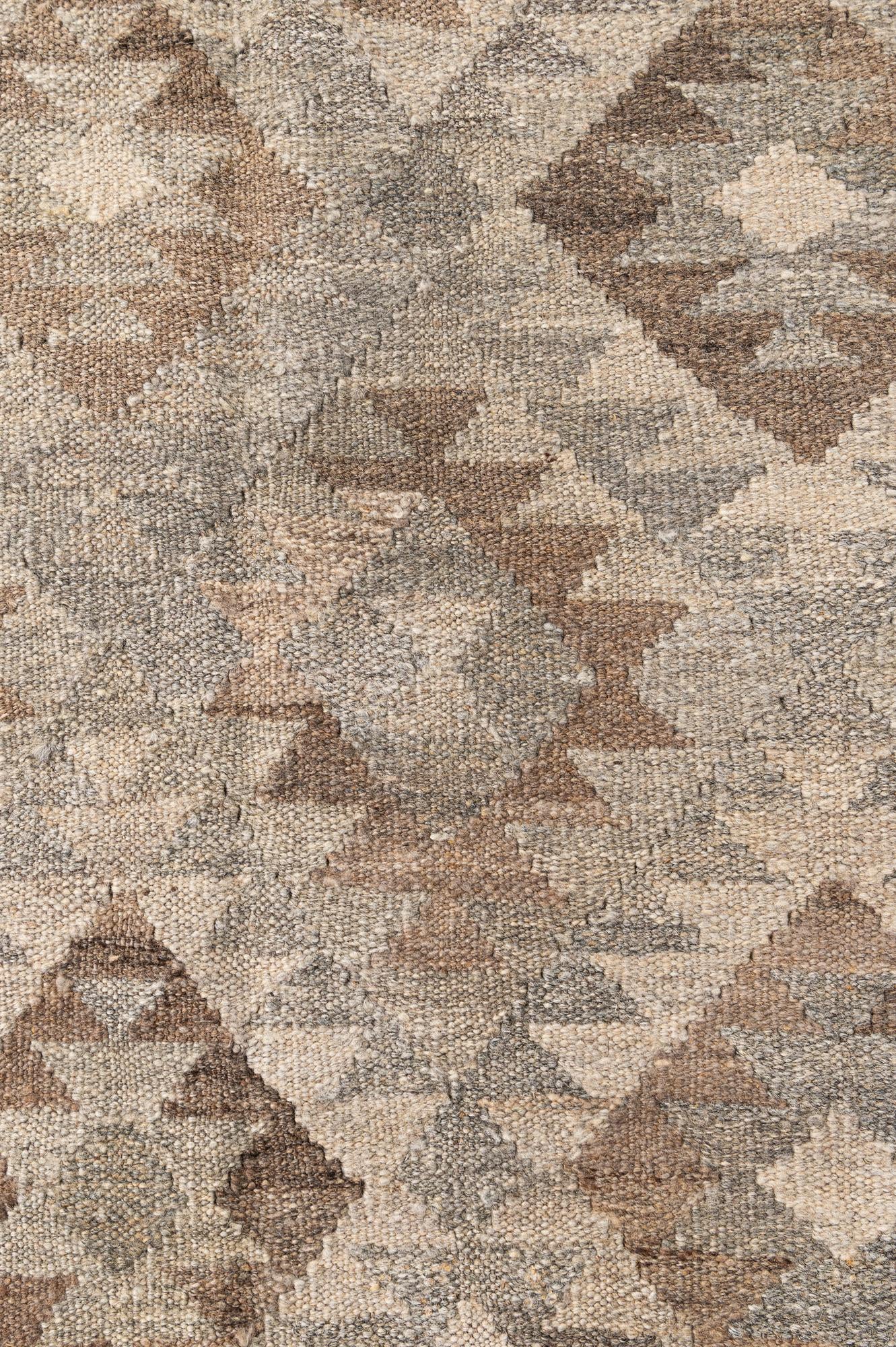 5' 7 x 7' 8 Hand Woven Kilim Maymana Wool Rug