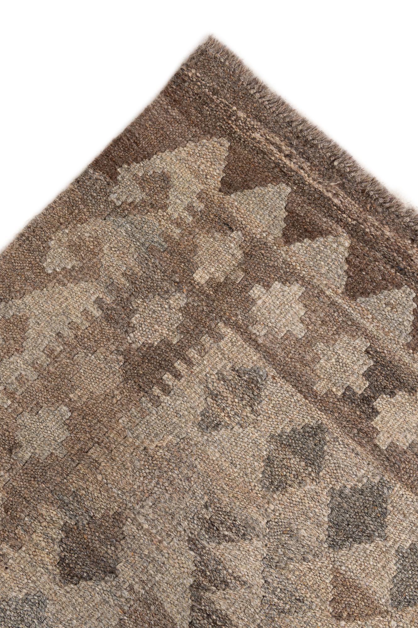 5' 7 x 7' 8 Hand Woven Kilim Maymana Wool Rug