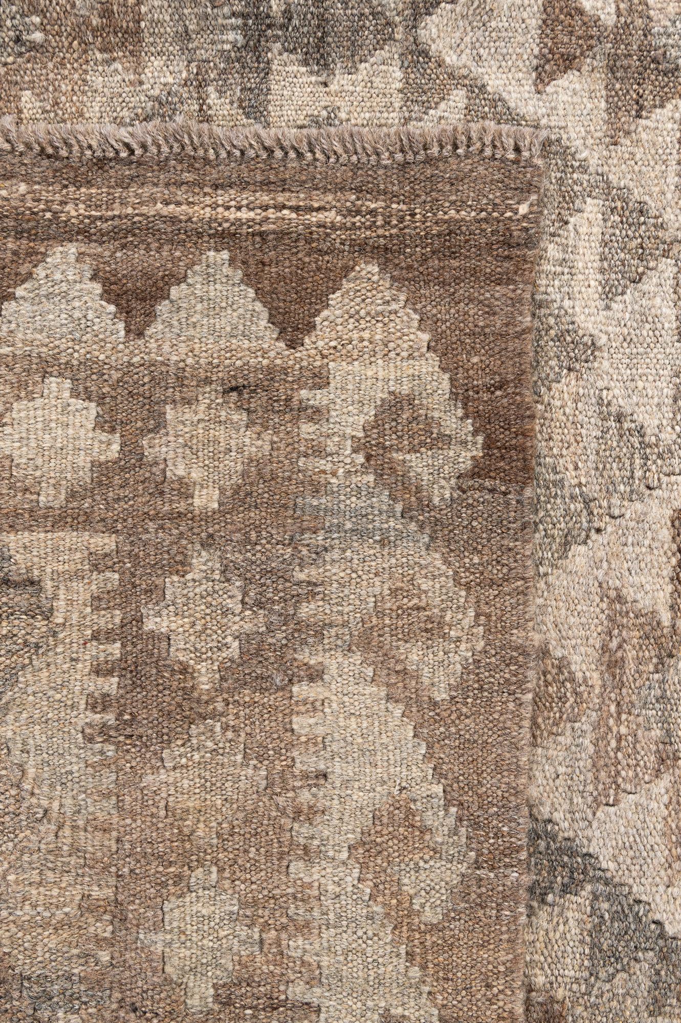 5' 7 x 7' 8 Hand Woven Kilim Maymana Wool Rug