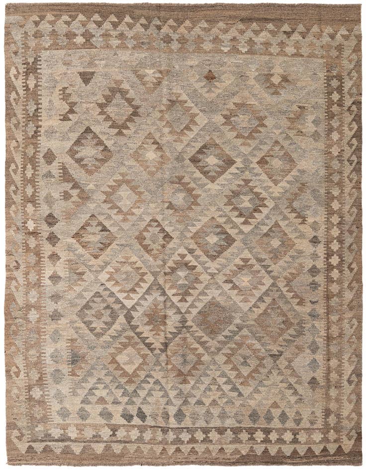 Detail image of 5' 7 x 7' 8 Hand Woven Kilim Maymana Wool Rug