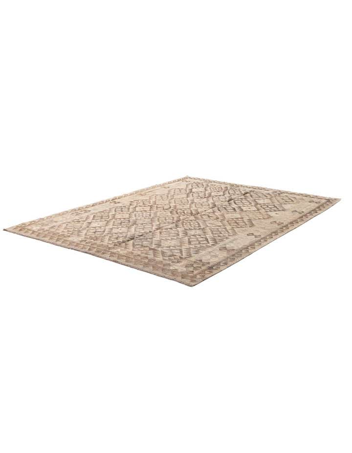 5' 10 x 7' 6 Hand Woven Kilim Maymana Wool Rug