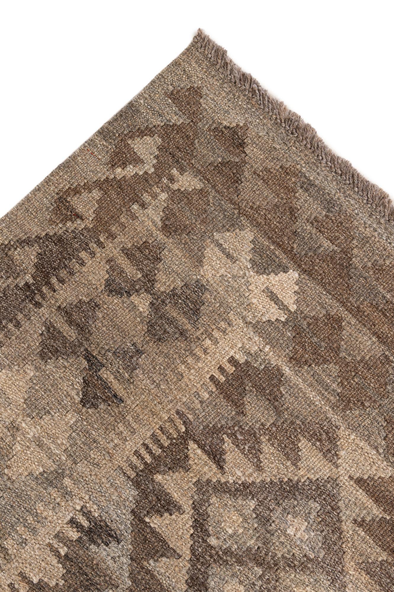 5' 10 x 7' 6 Hand Woven Kilim Maymana Wool Rug