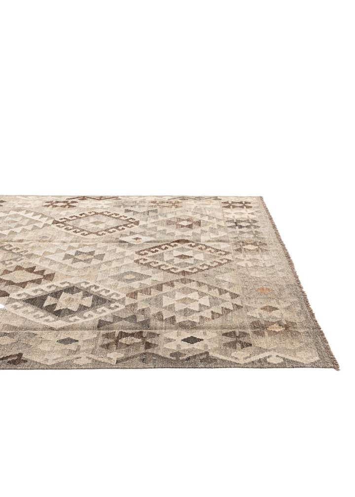 5' 9 x 7' 11 Hand Woven Kilim Maymana Wool Rug