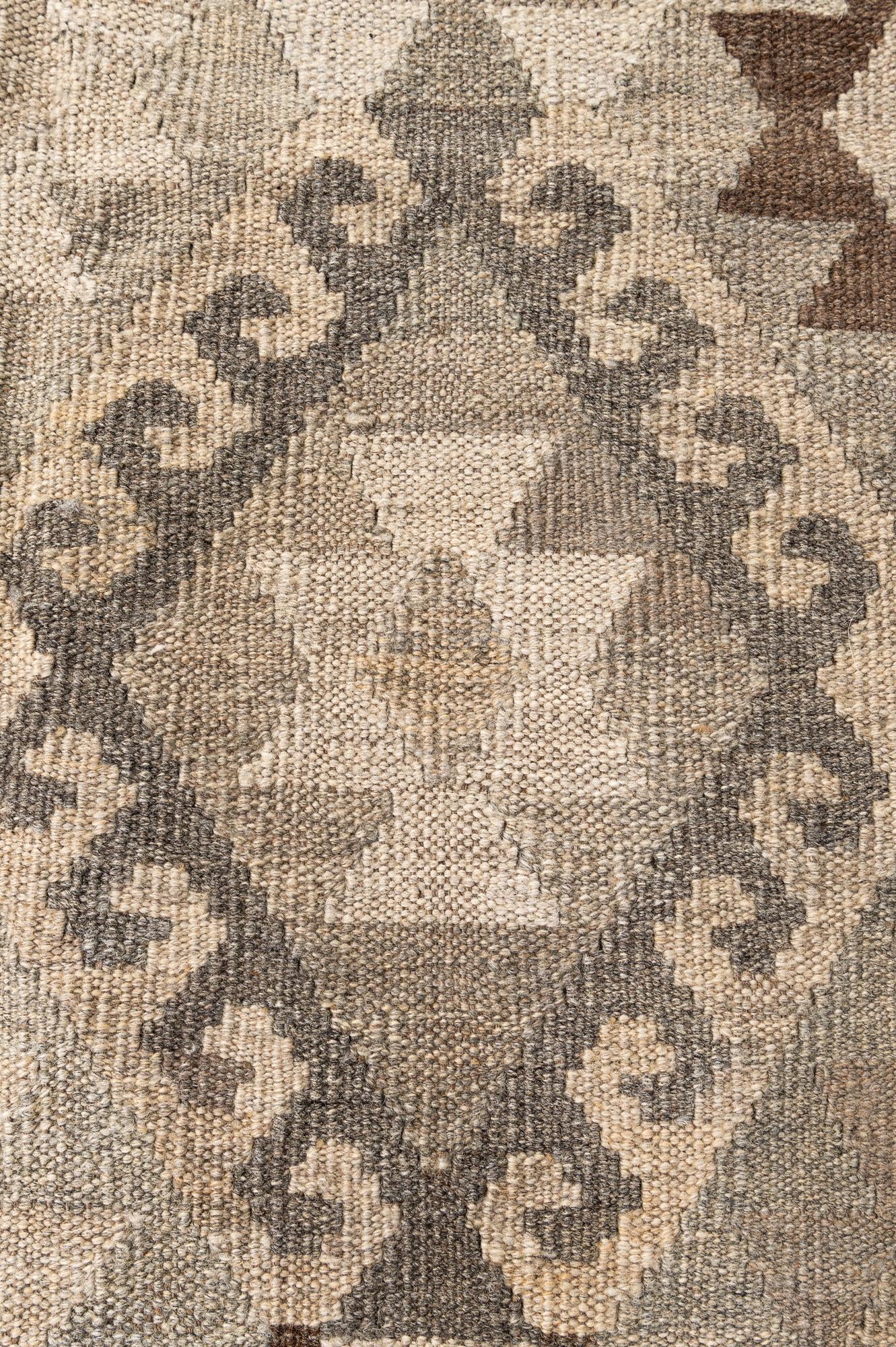 5' 9 x 7' 11 Hand Woven Kilim Maymana Wool Rug