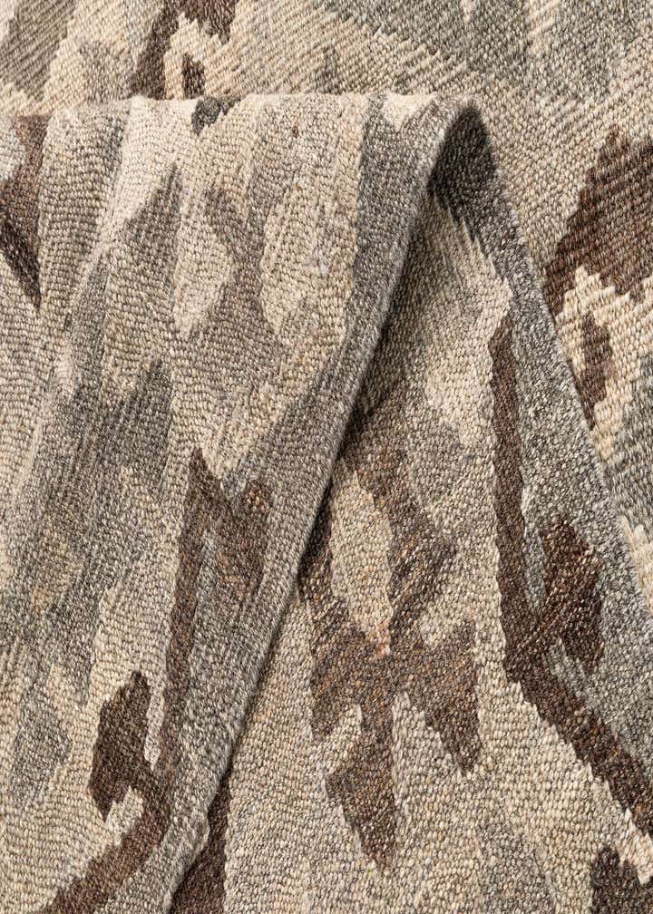 5' 9 x 7' 11 Hand Woven Kilim Maymana Wool Rug