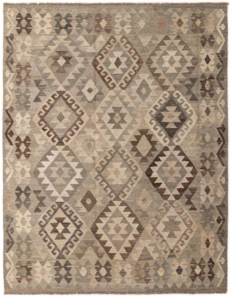 Detail image of 5' 9 x 7' 11 Hand Woven Kilim Maymana Wool Rug