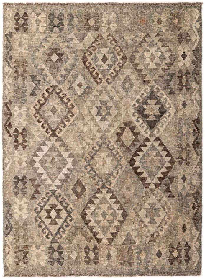 Detail image of 5' 9 x 7' 11 Hand Woven Kilim Maymana Wool Rug