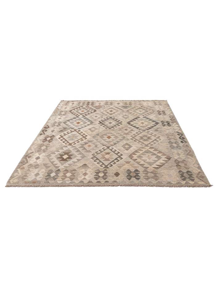 5' 8 x 7' 10 Hand Woven Kilim Maymana Wool Rug