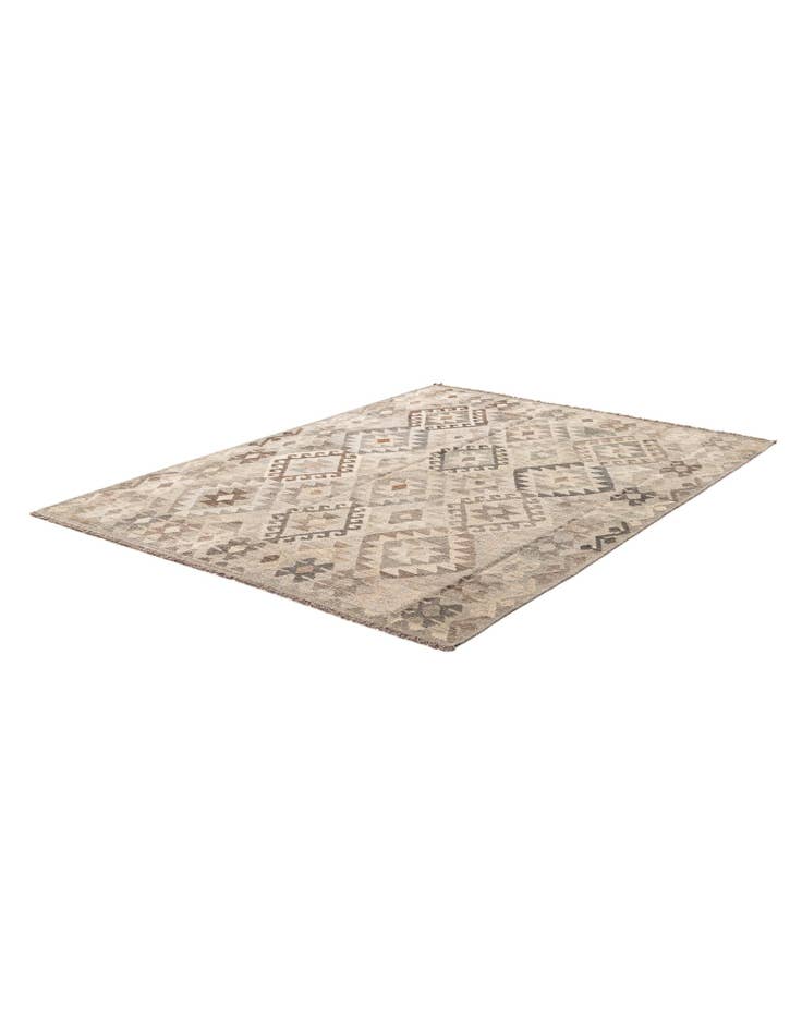 Detail image of 5' 8 x 7' 10 Hand Woven Kilim Maymana Wool Rug