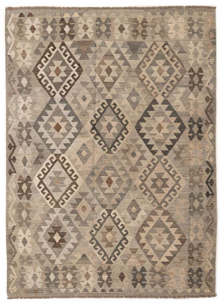 5' 8 x 7' 10 Hand Woven Kilim Maymana Wool Rug