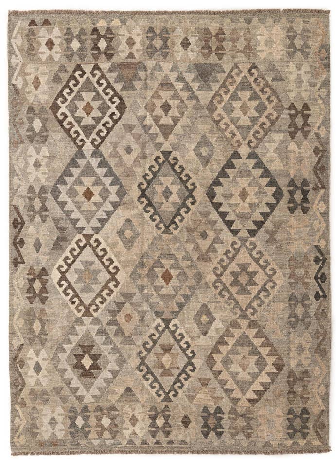 Detail image of 5' 8 x 7' 10 Hand Woven Kilim Maymana Wool Rug