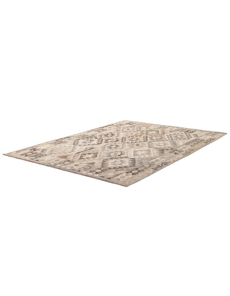 Detail image of 5' 7 x 7' 10 Hand Woven Kilim Maymana Wool Rug