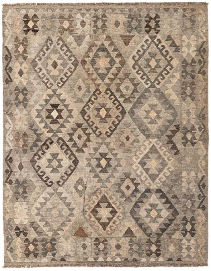 Detail image of 5' 7 x 7' 10 Hand Woven Kilim Maymana Wool Rug
