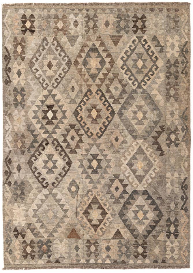 Detail image of 5' 7 x 7' 10 Hand Woven Kilim Maymana Wool Rug