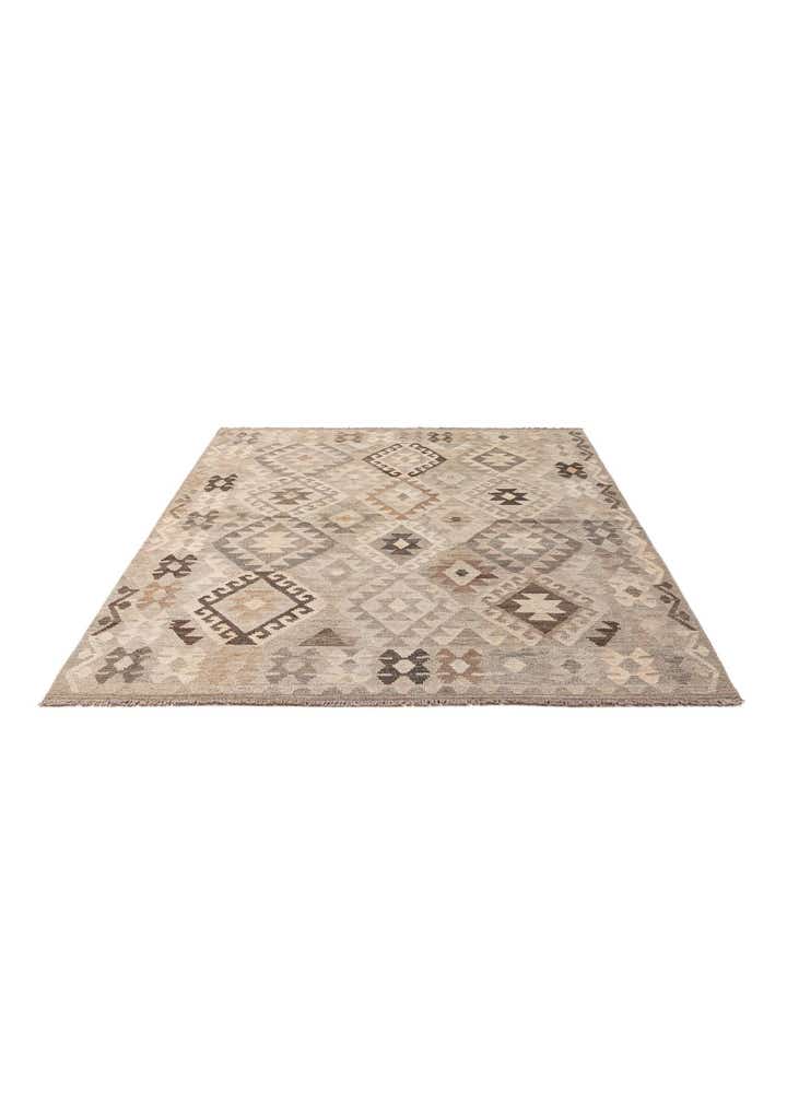 5' 9 x 7' 11 Hand Woven Kilim Maymana Wool Rug