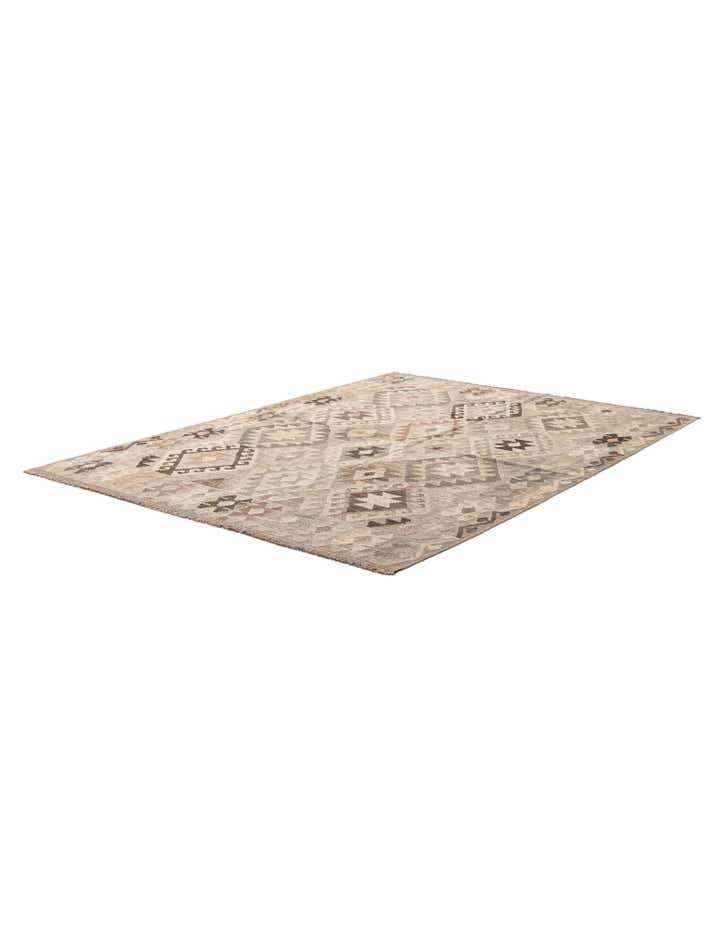 5' 9 x 7' 11 Hand Woven Kilim Maymana Wool Rug