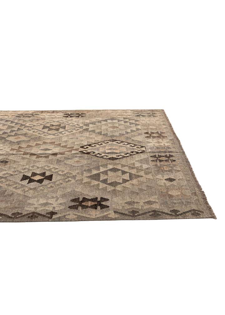 5' 9 x 7' 11 Hand Woven Kilim Maymana Wool Rug