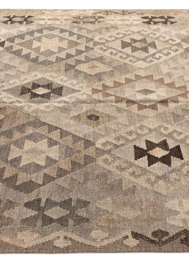 5' 9 x 7' 11 Hand Woven Kilim Maymana Wool Rug