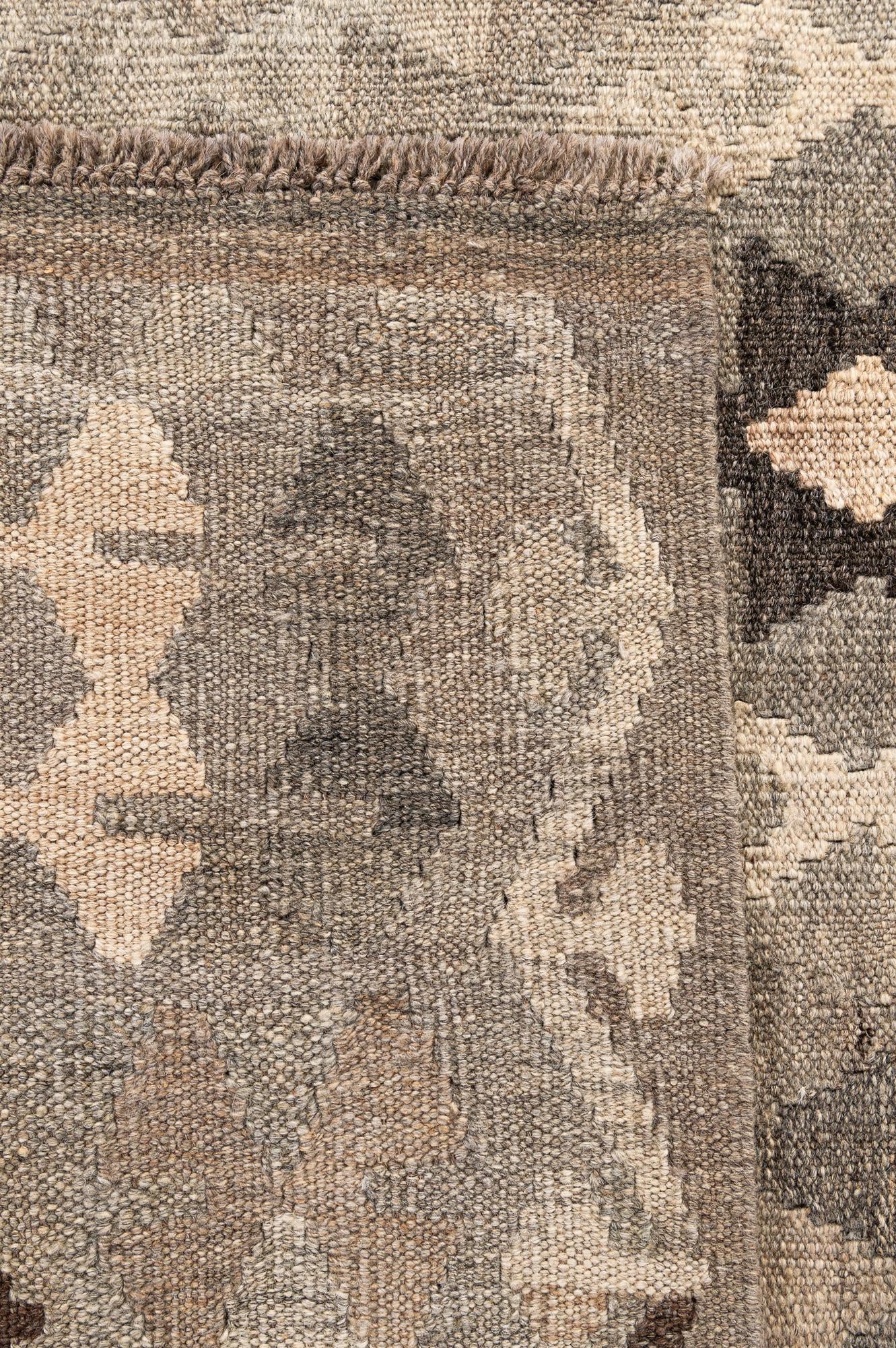 5' 9 x 7' 11 Hand Woven Kilim Maymana Wool Rug