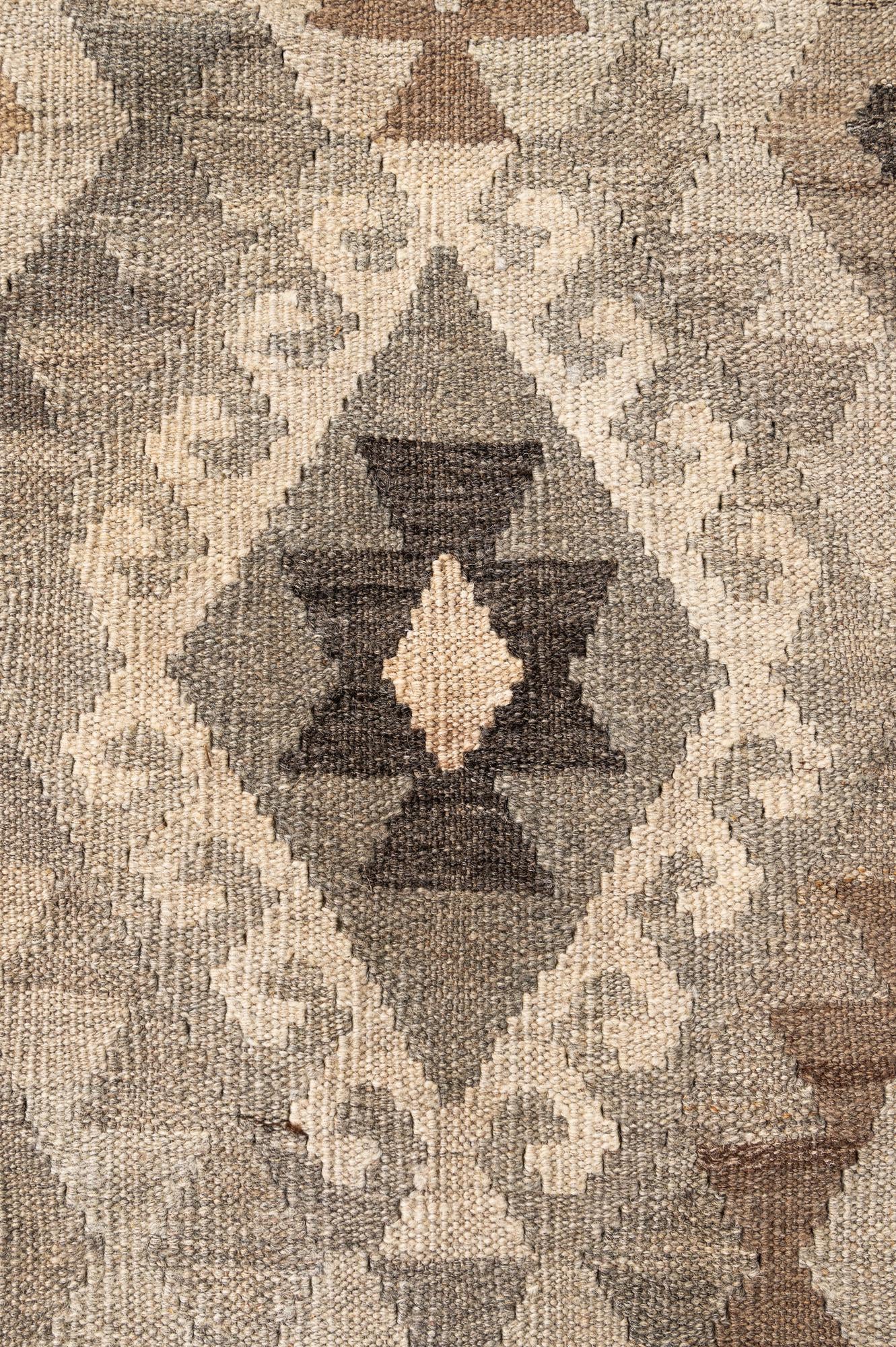 5' 9 x 7' 11 Hand Woven Kilim Maymana Wool Rug