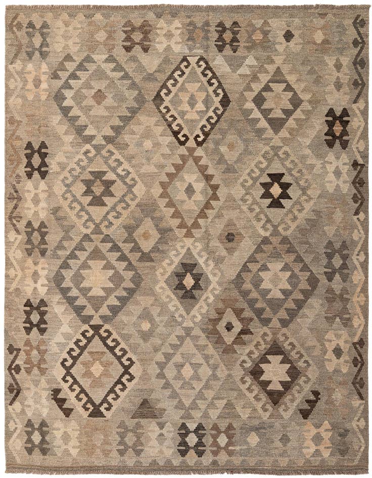 Detail image of 5' 9 x 7' 11 Hand Woven Kilim Maymana Wool Rug