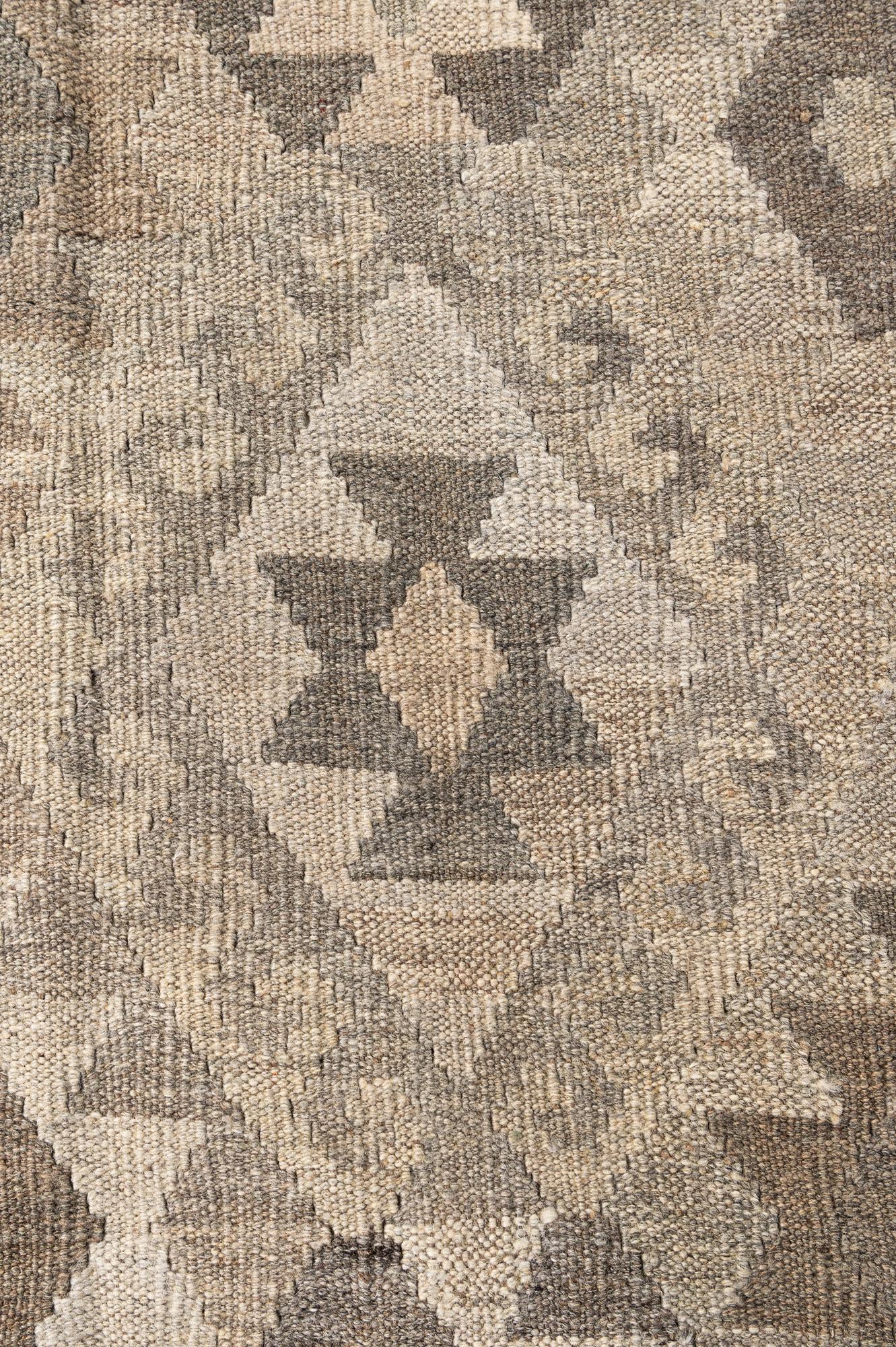 5' 9 x 7' 9 Hand Woven Kilim Maymana Wool Rug