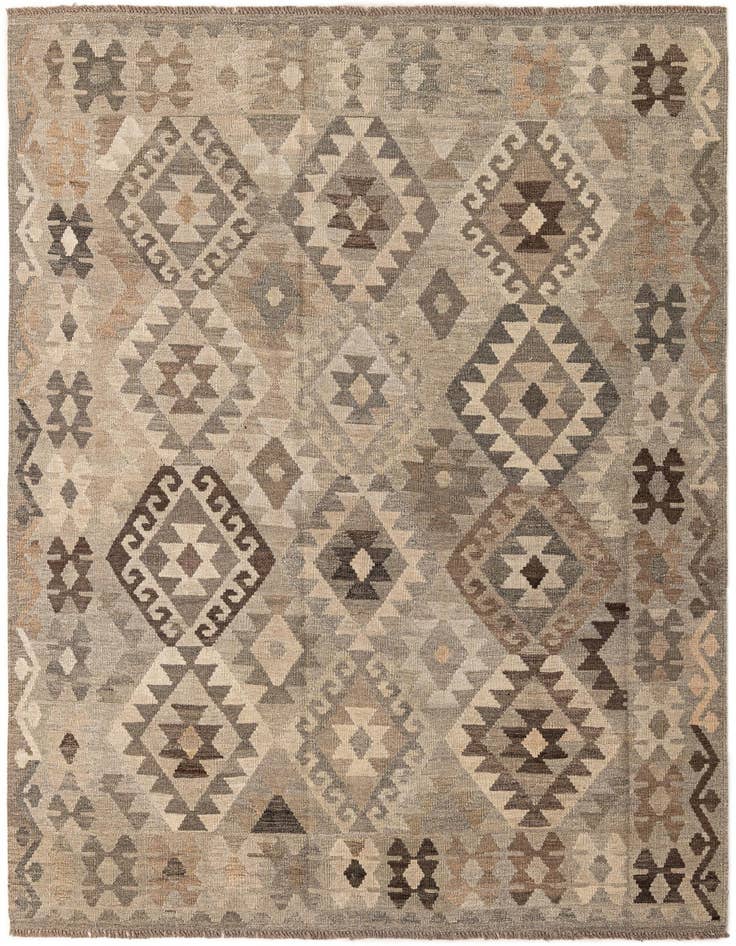 Detail image of 5' 9 x 7' 9 Hand Woven Kilim Maymana Wool Rug