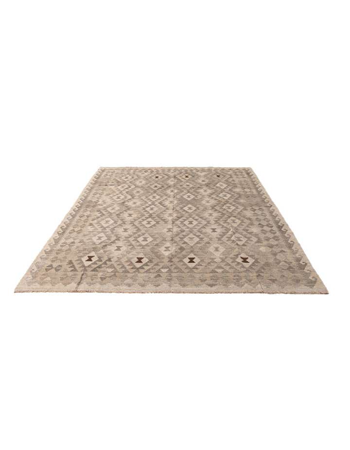 5' 8 x 7' 11 Hand Woven Kilim Maymana Wool Rug