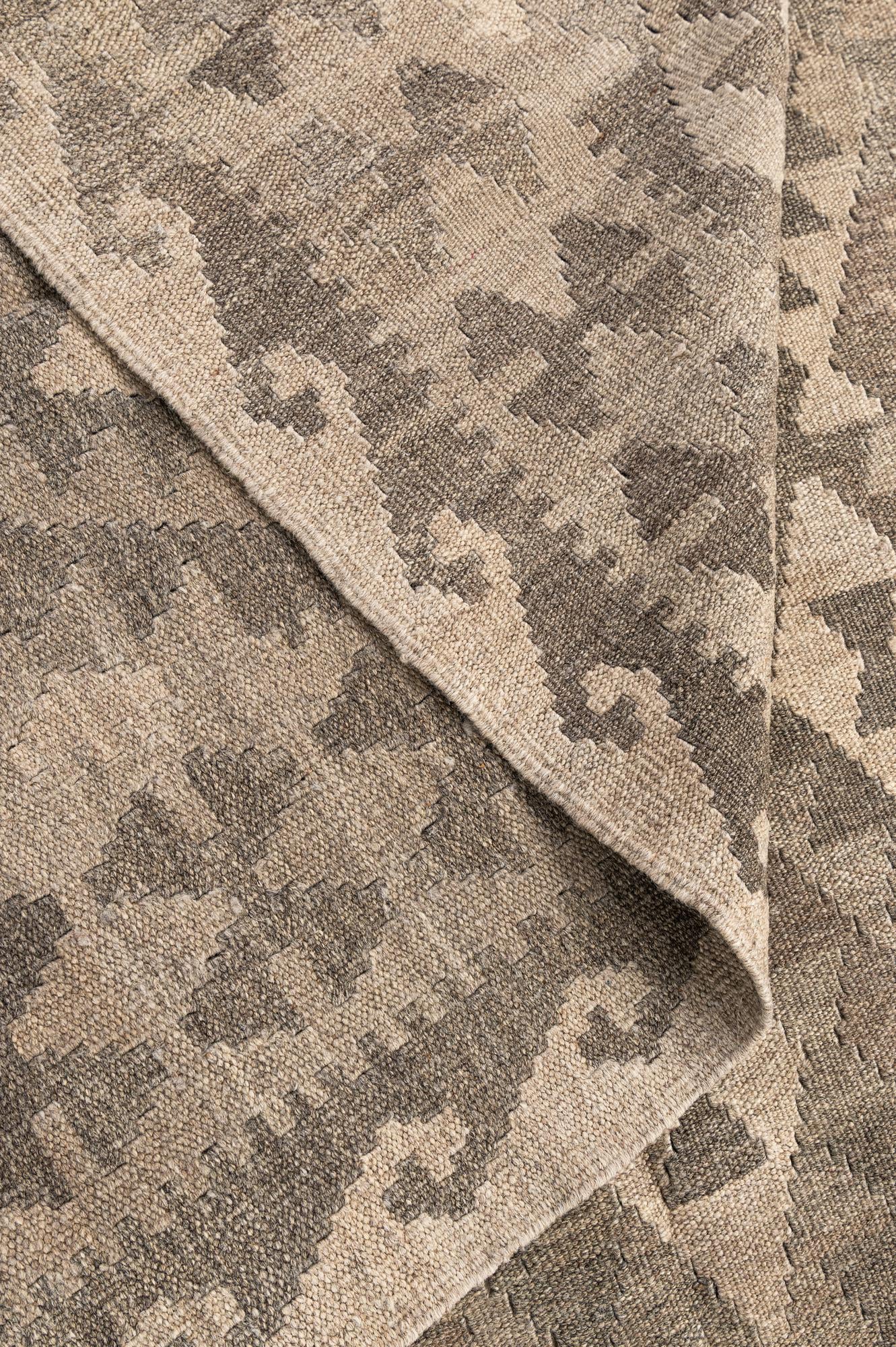 5' 8 x 7' 11 Hand Woven Kilim Maymana Wool Rug