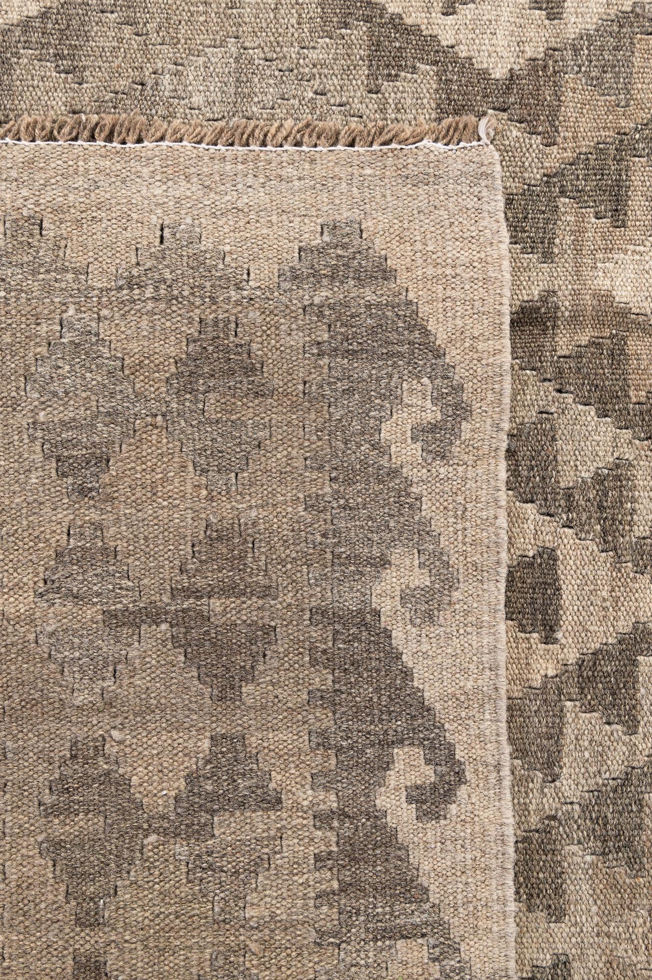 5' 8 x 7' 11 Hand Woven Kilim Maymana Wool Rug