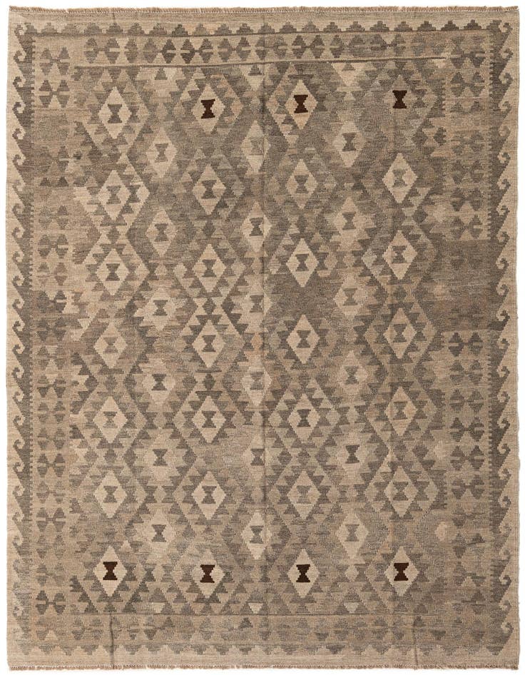Detail image of 5' 8 x 7' 11 Hand Woven Kilim Maymana Wool Rug