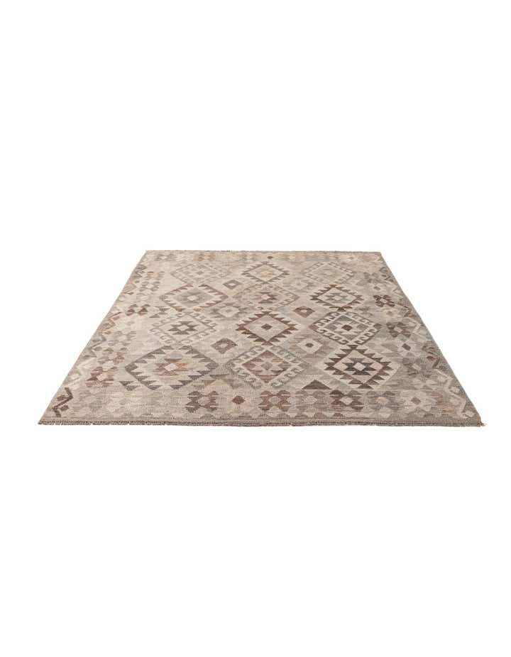 5' 9 x 7' 11 Hand Woven Kilim Maymana Wool Rug