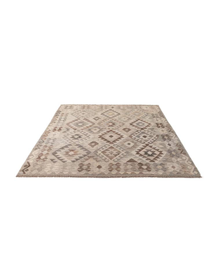 Detail image of 5' 9 x 7' 11 Hand Woven Kilim Maymana Wool Rug