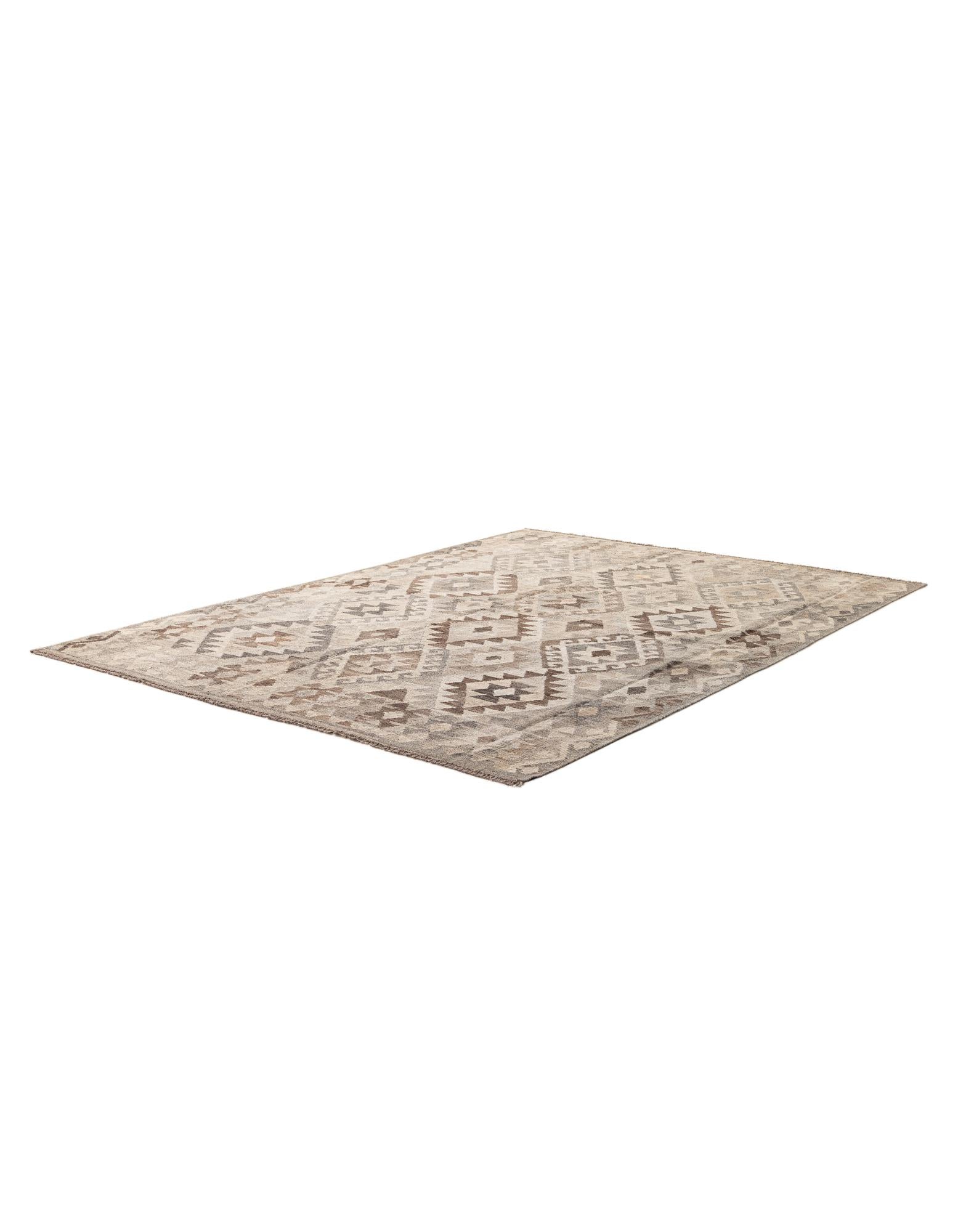 5' 9 x 7' 11 Hand Woven Kilim Maymana Wool Rug