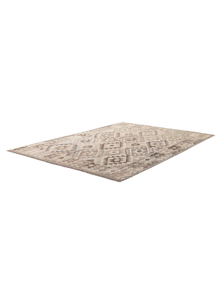 Detail image of 5' 9 x 7' 11 Hand Woven Kilim Maymana Wool Rug