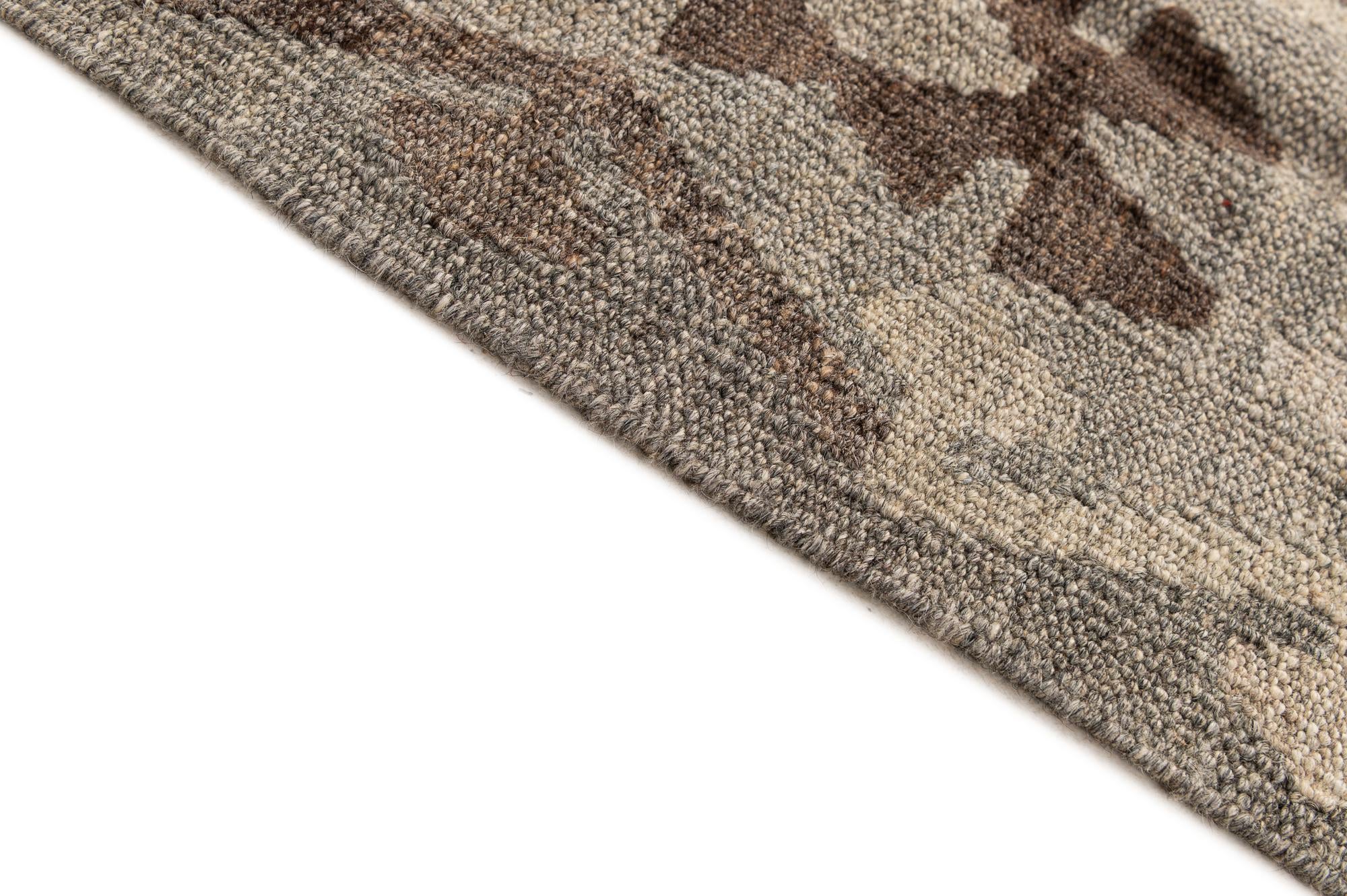 5' 9 x 7' 11 Hand Woven Kilim Maymana Wool Rug