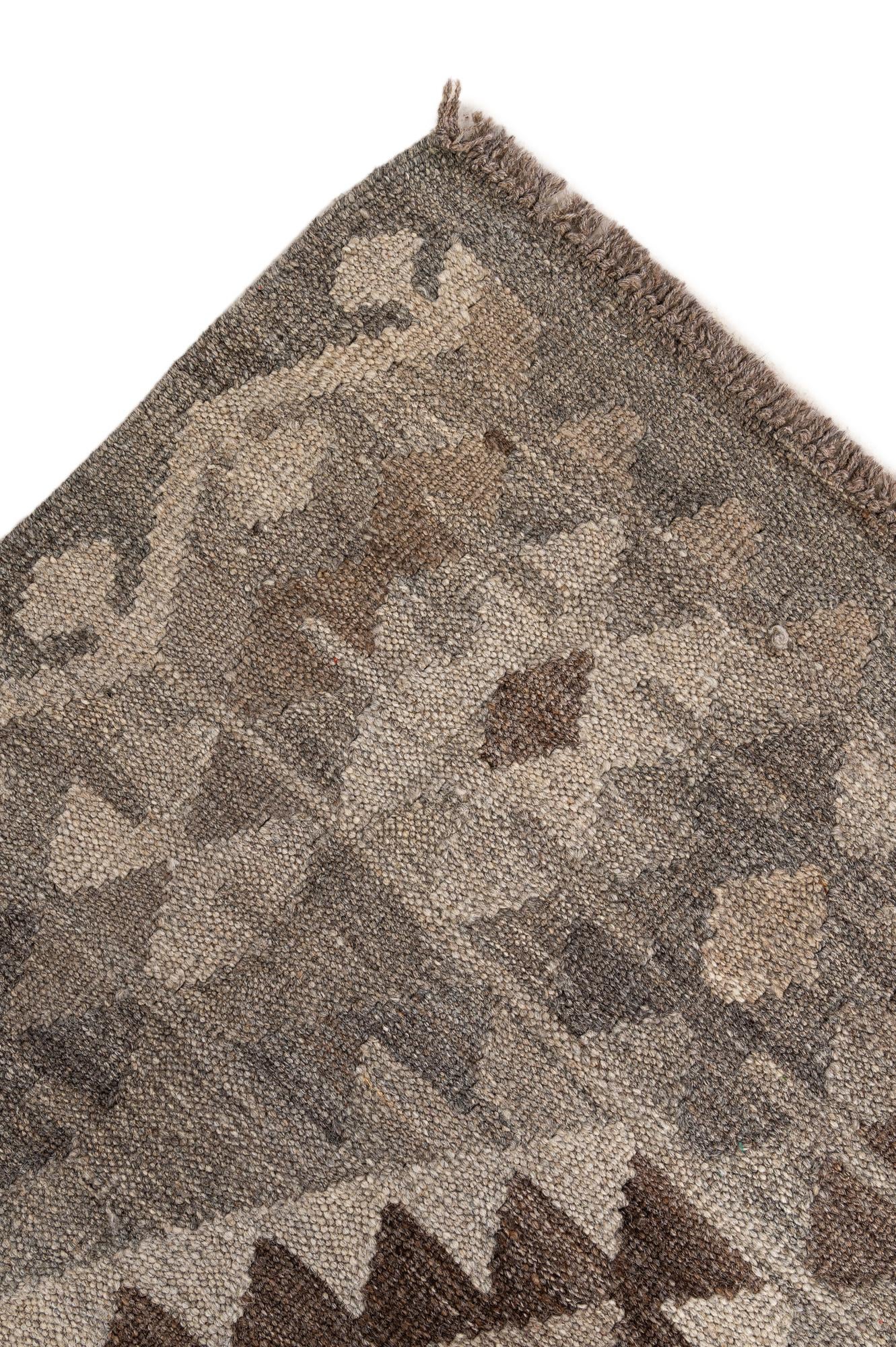 5' 9 x 7' 11 Hand Woven Kilim Maymana Wool Rug